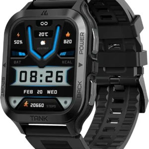 Rugged 50M Waterproof Smart Watch for Men - Bluetooth Health Tracker