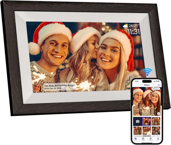 10.1 Inch WiFi Digital Picture Frame - HD IPS Touch Screen with 32GB Storage