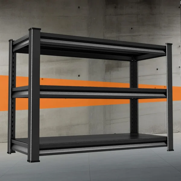 Heavy-Duty Garage Storage Shelves - 1500LBS Capacity, Adjustable 3-Tier Metal Rack