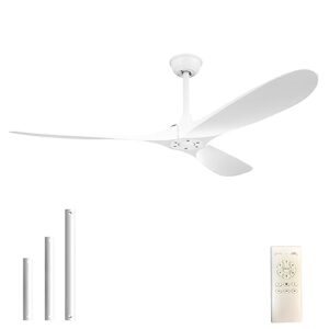 YJFAN 52" Outdoor Ceiling Fan with Remote Control - Quiet Operation, Reversible Motor