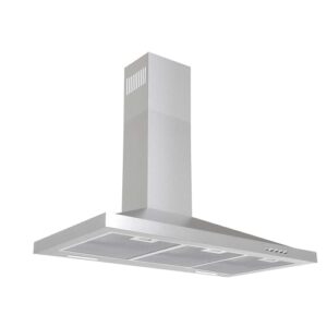36-Inch Stainless Steel Wall Mount Range Hood - Ducted/Ductless Convertible with LED Light
