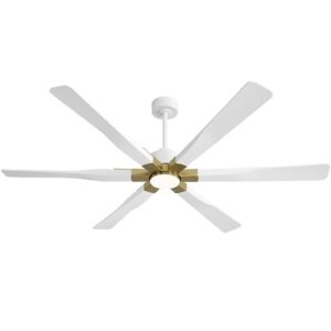 Bonverre 78 Inch Modern Ceiling Fan with Lights and Remote Control