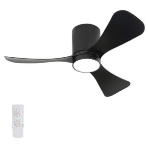 42 Inch Low Profile Ceiling Fan with Lights - Modern Flush Mount Design
