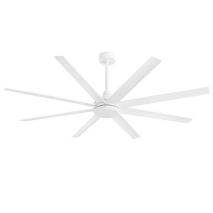 Breezary 72 Inch Ceiling Fan Without Light - Remote Control, 8 Reversible Blades, Quiet DC Motor