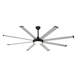WINGBO 80" DC Ceiling Fan with Lights and Remote Control - Black Finish