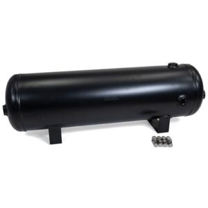 5-Gallon 7-Port Steel Air Tank - Powdercoated Black
