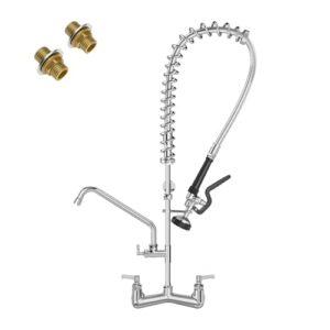 GOSIFACA 36-Inch Commercial Faucet with Sprayer and Adjustable Center Brass Construction