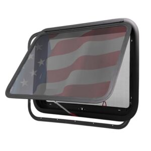 30" x 22" Tinted Emergency Egress RV Exit Window with Screen and Trim Ring