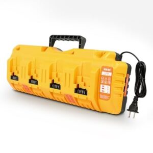 4-Port Multi Battery Charger with 2 USB Ports for Dewalt Max Batteries
