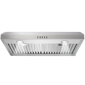 30-Inch Under Cabinet Stainless Steel Range Hood - Ducted/Ductless Operation