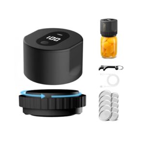 Electric Mason Jar Vacuum Sealing Machine - Complete Sealer Kit with Lids