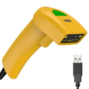 High-Performance USB 1D Barcode Scanner - Handheld Wired CCD Laser Reader