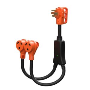 Ficstar RV Y Adapter Cord - 50 Amp to Two 30 Amp RV Splitter