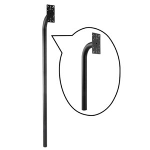 Universal Heavy Duty Aluminum 66" Burial Gooseneck Pedestal Post for Gate Openers