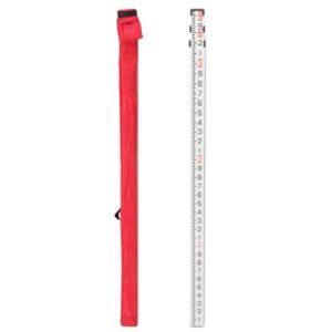 9-Foot Aluminum Grade Rod - Dual Sided Telescoping Leveling Rod with Bubble Level