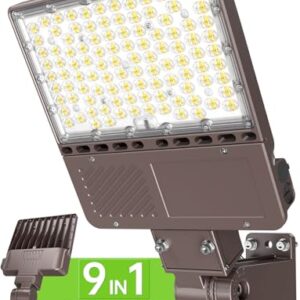 OPENLUX 150W LED Parking Lot Light - Adjustable Brightness and Color Temperature