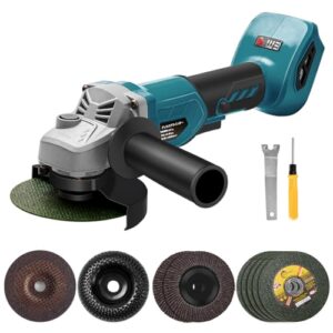 Compact 4-Inch Cordless Angle Grinder - 18V/21V with 9 Grinding Wheels