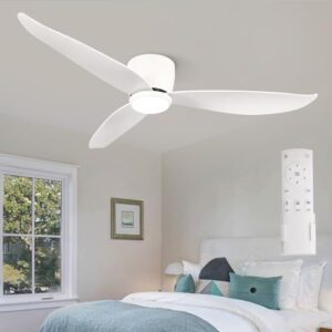 52-Inch Low Profile Ceiling Fan with Lights and Remote Control