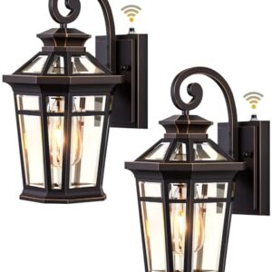 OPAXIS 2-Pack Outdoor House Lights - Modern Wall Mount Sconce for Patio & Garage