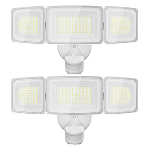 2 Pack 100W LED Motion Sensor Outdoor Security Lights - 9000LM Super Bright Flood Light