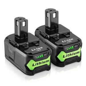 18V Lithium Battery Replacement - Upgraded 2-Pack for Ryobi Tools