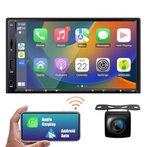 2024 Newest Double Din Car Stereo Radio - Wireless CarPlay & Android Auto