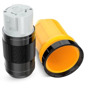 50AMP RV Power Cord Twist Lock Plug with Boot Locking Cover - 125/250V NEMA SS2-50R Open Box