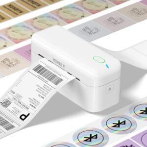 MUNBYN Bluetooth Thermal Label Printer RealWriter 402B - 4x6 Shipping Label Solution for Small Businesses