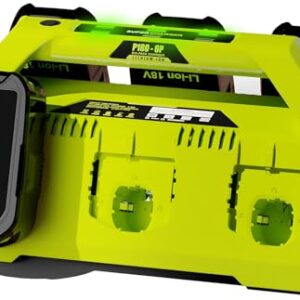 6-Port Rapid Charger for Ryobi 18V Batteries - Compatible with ONE+ Lithium Ion Series