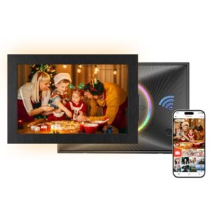 FRAMEO 10.1 Inch WiFi Digital Photo Frame - Touch Screen with LED Light