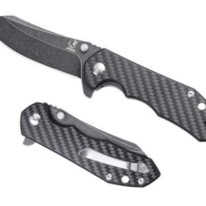 UMOGI Premium Tactical Folding Knife - CPM S35VN Powder Steel, Carbon Fiber Handle