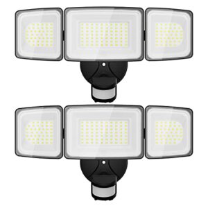 100W LED Security Lights with Motion Sensor - 9000LM Floodlight (2 Pack)