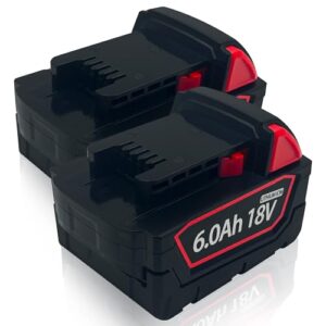 2 Pack 4.0Ah M18 Replacement Battery for Milwaukee 18 Volt Cordless Tools