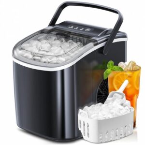 ZAFRO Portable Countertop Ice Maker - Self-Cleaning, 26.5lbs Daily Output
