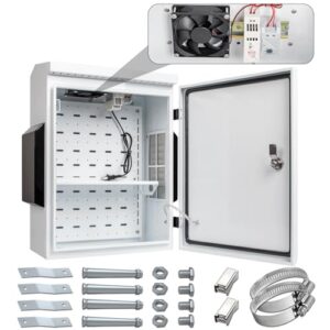 Outdoor Electrical Box with Thermostat and Fan - IP65 Waterproof Enclosure