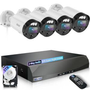 5MP Outdoor POE Security Camera System with 2-Way Audio and 130° Ultra Wide-Angle