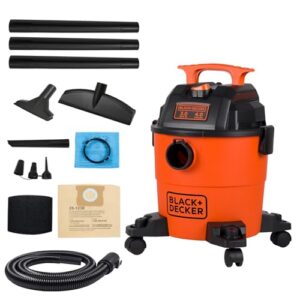 Portable Wet and Dry Shop Vacuum - 4 Gallon, 3.0 Peak HP
