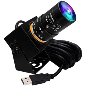 High-Speed 5MP Variable Focus USB Camera with Manual Zoom