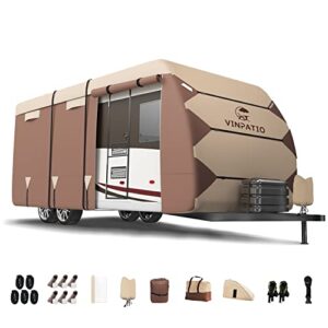Heavy Duty Oxford Fabric Travel Trailer RV Cover - Fits 24'-27' RVs