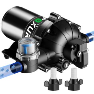 12V DC Fresh Water Pump - 5.5GPM Self-Priming Diaphragm Pump for RV, Garden, Yacht, and Camping