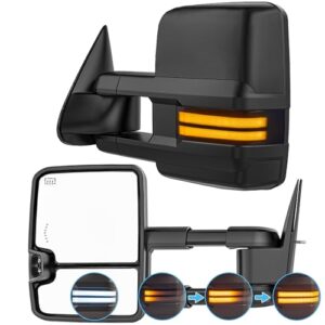 Heated Extended Trailer Tow Mirrors for 2007-2021 Toyota Tundra