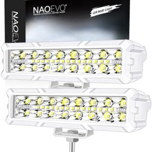 6 Inch Waterproof LED Boat Lights - 50W 4000LM Marine Light Bar