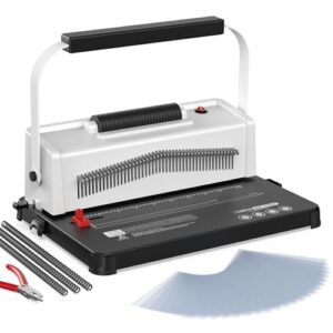 Epoium Spiral Coil Binding Machine with Electric Inserter - 46 Hole Puncher for Professional Binding