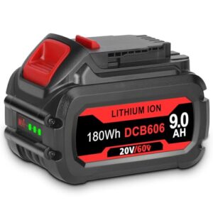 KUNLUN 9.0Ah 20V/60V DCB606 Battery for DeWalt 60V MAX Tools