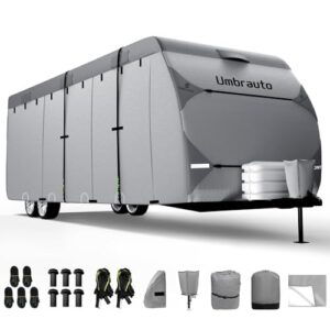 Umbrauto 7-Layer Waterproof RV Cover for 27-30ft Travel Trailers