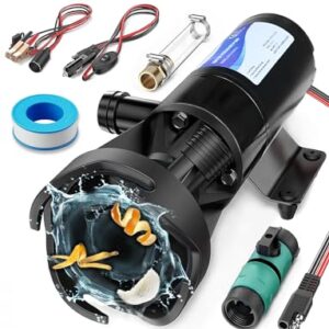 Portable 12V RV Macerator Pump with 12 GPM Flow Rate