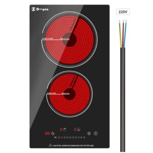 Doopen 12 Inch Electric Cooktop - Dual Burner Ceramic Stove Top