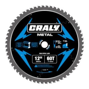 CRALY 12 Inch Circular Saw Blade for Steel & Ferrous Metal Cutting