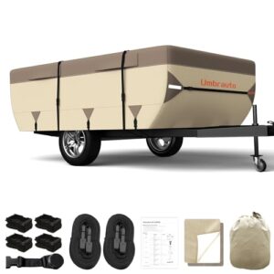 Upgraded 7-Layer Pop-Up Folding Camper Cover for 16' - 18' Trailers