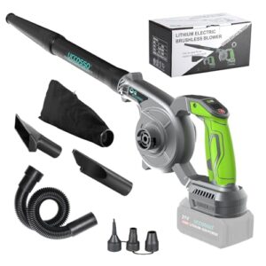 Cordless Leaf Blower 2-in-1 with Vacuum Function - Powerful 106 CFM/240 MPH